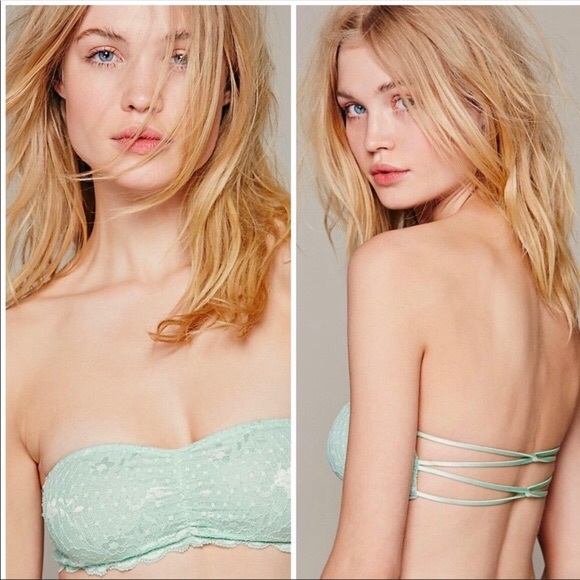 Free People Other - Free People Mint Strapless Strappy Lace Bralette